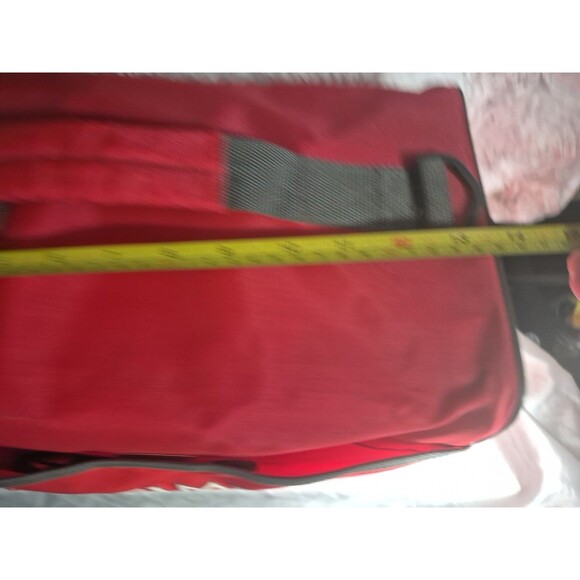 Vintage Time Magazine Locker Bag Red Excellent Condition Original Tag And Strap - Picture 16 of 16